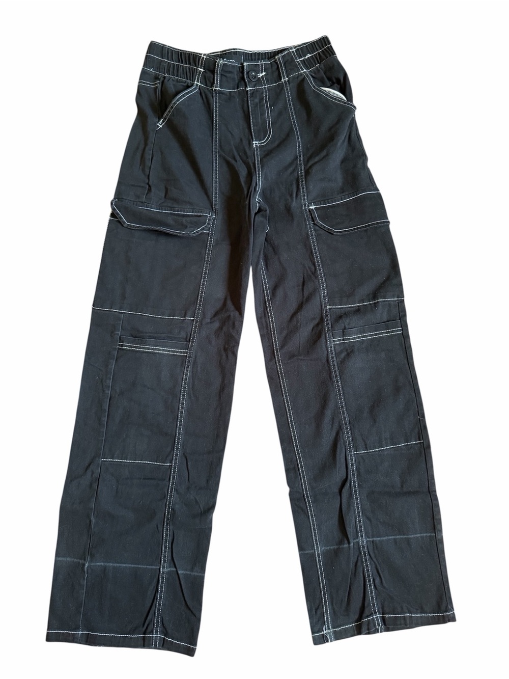 3/$20 ❤️ Refuge Black Cargo Pants with Contrast Stitching XS